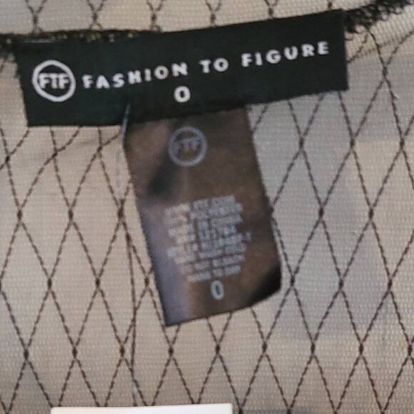 NWT Fashion to Figure Studded Sheer Mesh Blouse Black Plus Size 0X Statement Top - Picture 4 of 6